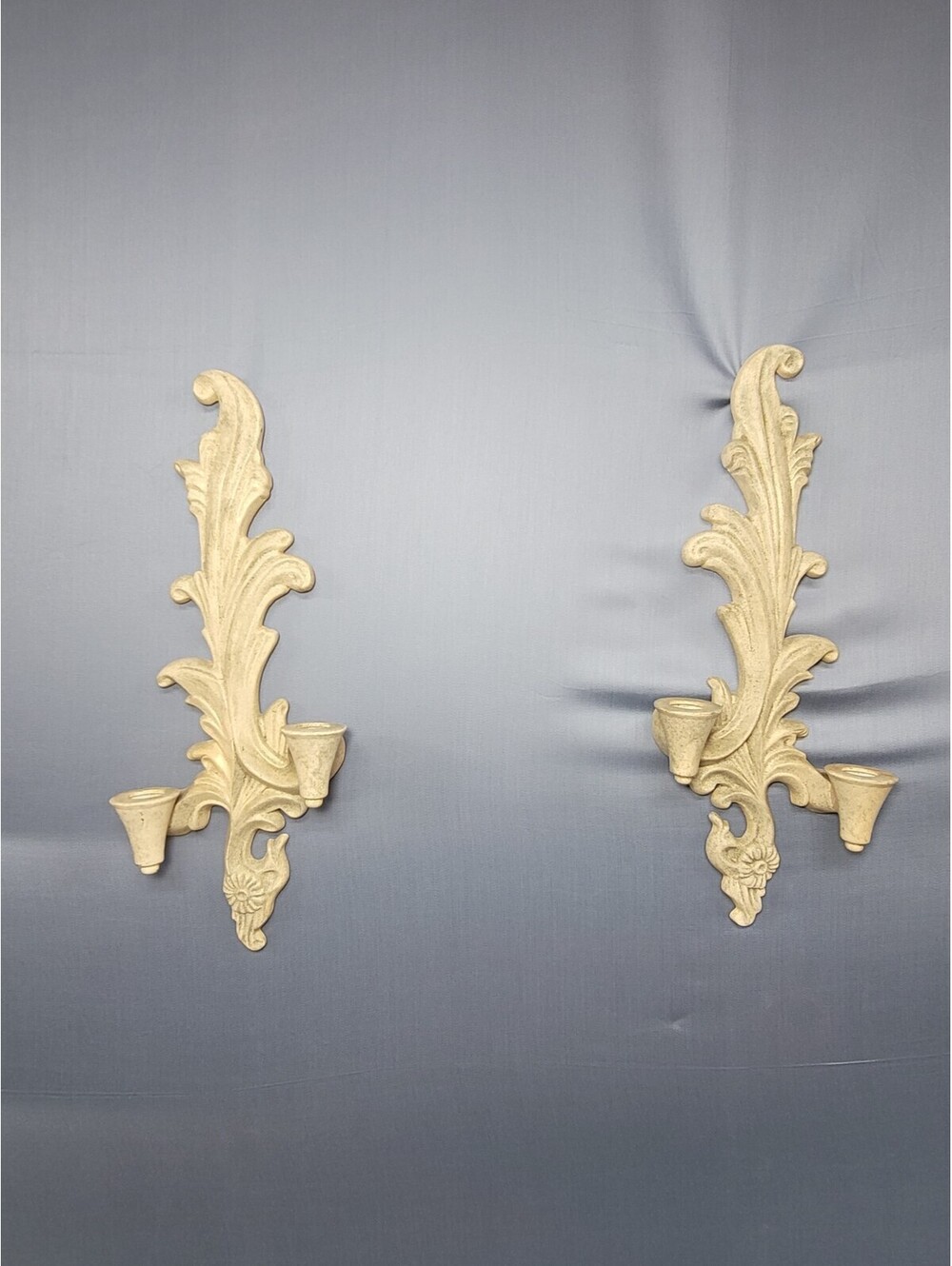 2 Vintage 1960s Ceramic Sconce Double  Candle Holders